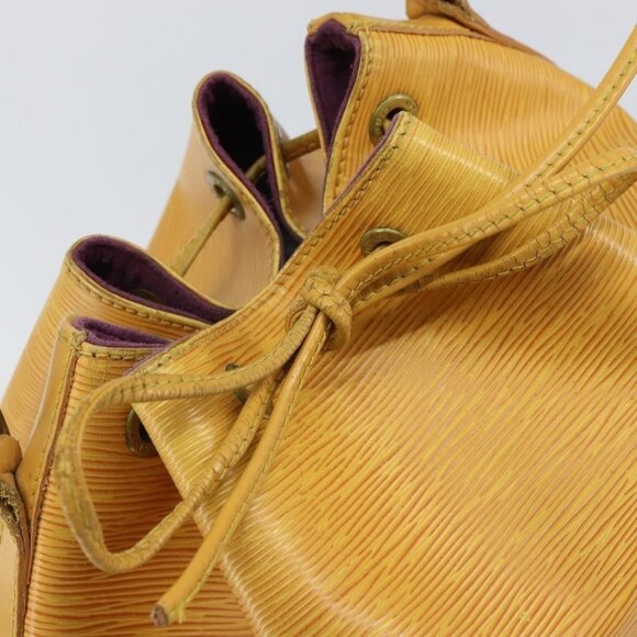 Authentic LOUIS VUITTON Epi Petit Noe Shoulder Bag Yellow M44109 LV - Picture 2 of 16